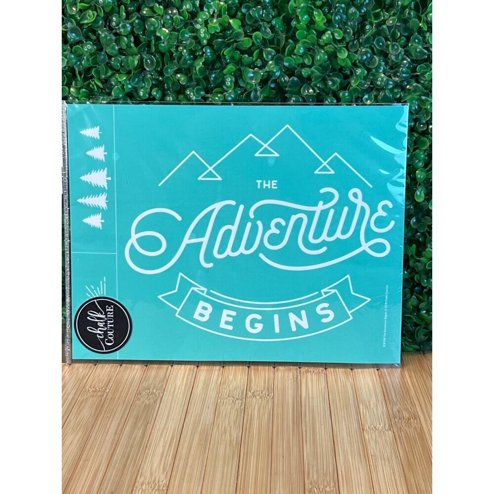New Chalk Couture The Adventure Begins Transfer Craft Gift Retired